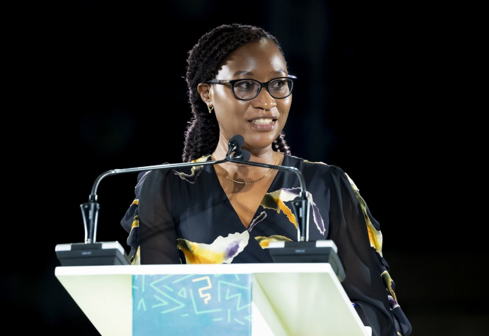 Jeannette Bayisenge, the Minister of Gender and Family Promotion, was given the Dream Up, Speak Up, Stand Up (DUSUSU) Award for her exceptional efforts in advancing gender equality in Rwanda  Monday, July 24.