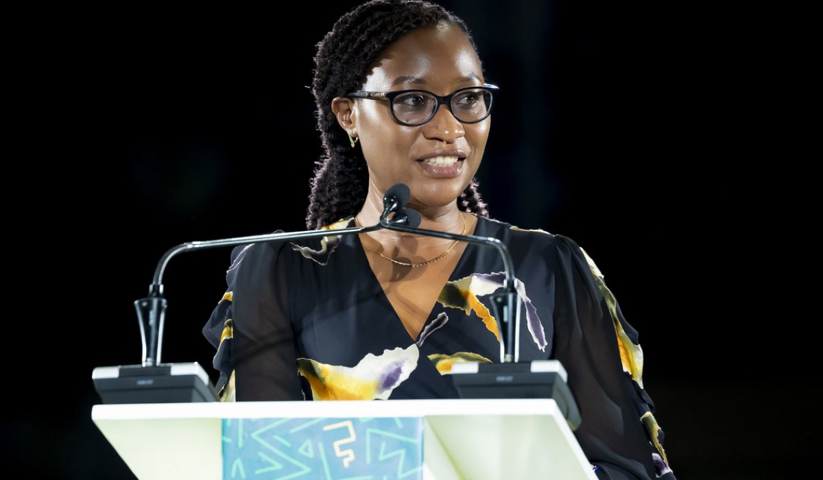 Jeannette Bayisenge, the Minister of Gender and Family Promotion, was given the Dream Up, Speak Up, Stand Up (DUSUSU) Award for her exceptional efforts in advancing gender equality in Rwanda  Monday, July 24.