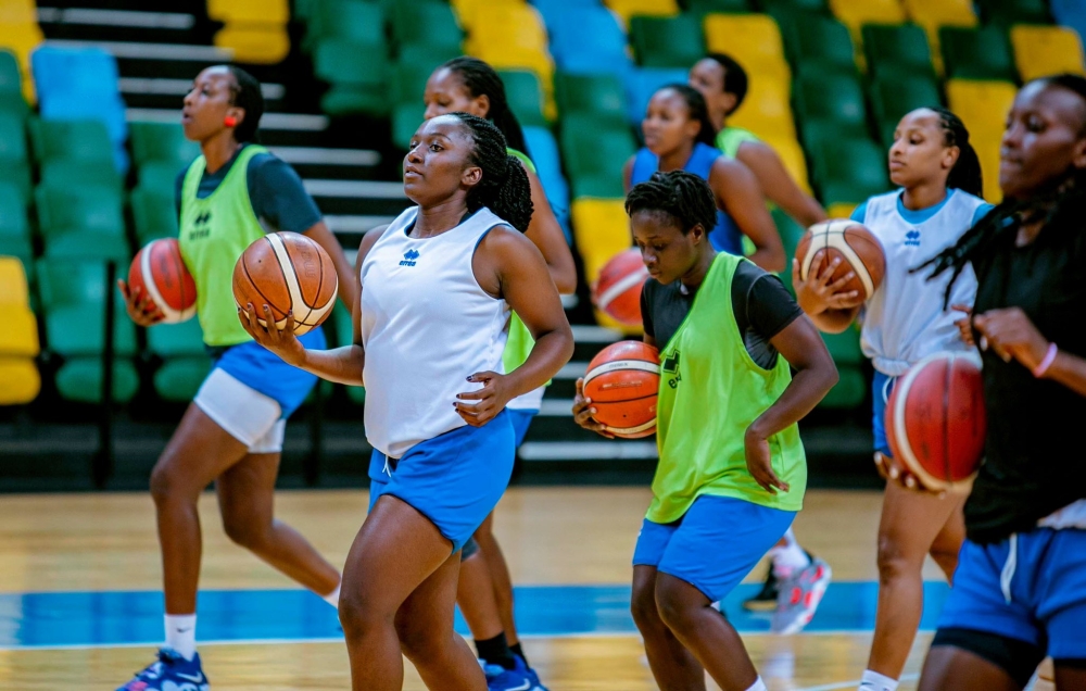 Rwanda women&#039;s team players during a training session. Rwanda start their 2023 FIBA Women Afrobasket campaign on Friday, July 28, when they face Côte d&#039;Ivoire. COURTESY