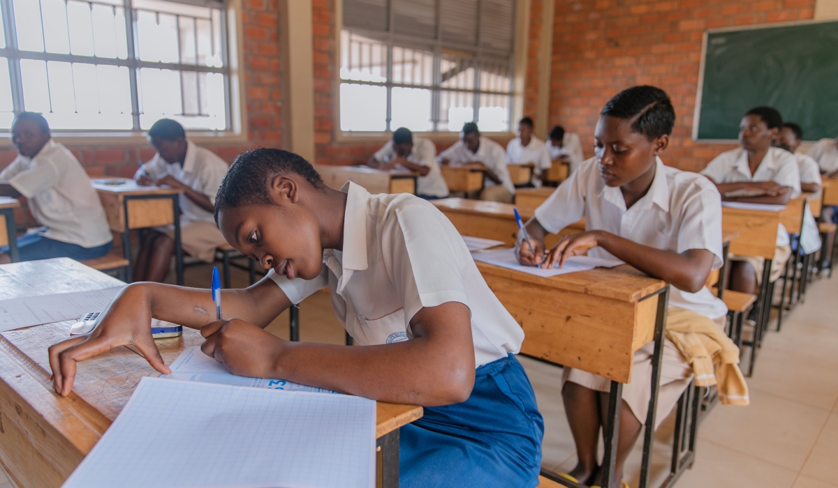 Candidates sit national exams during the launch of the national exams for Ordinary level and Advanced level students on Tuesday, July 25. The exams are scheduled to run until August 4. COURTESY PHOTOS