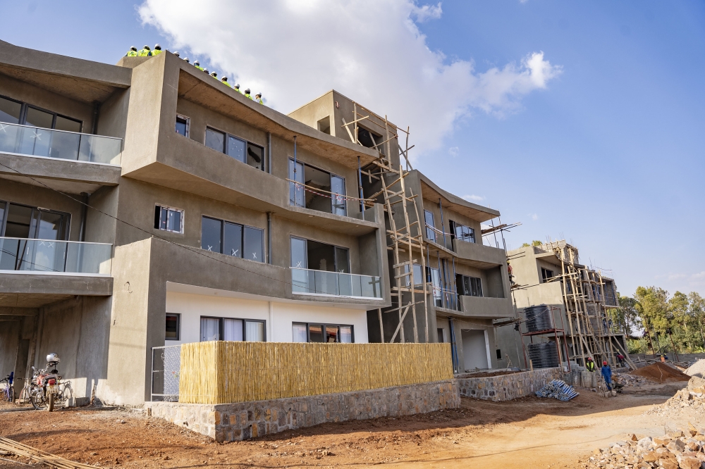 The newly constructed housing units of the first apartment in the Isange estate Phase II, on the scenic Rebero hill in Kicukiro District on July 24. Photos by Emmanuel Dushimimana