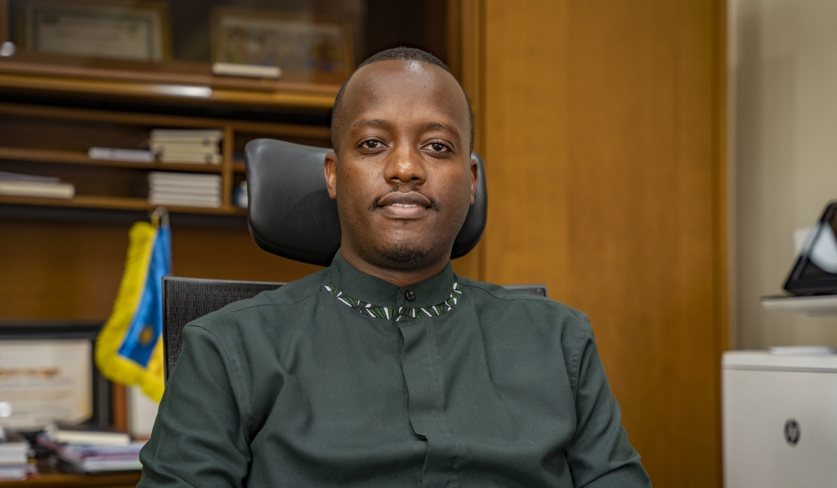 Rwanda Social Security Board, Chief Executive Officer, Regis Rugemanshuro during an interview on July 19, 2023. Photo by Emmanuel Dushimimana