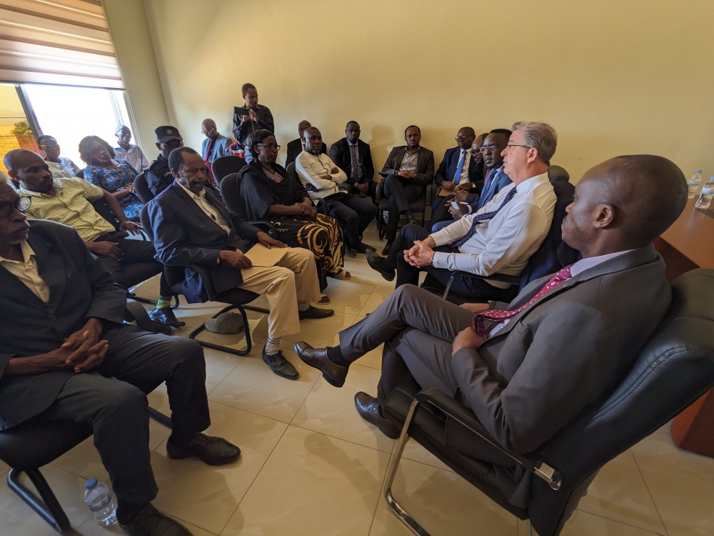 The Chief Prosecutor of the UN&#039;s International Residual Mechanism for Criminal Tribunals Serge Brammertz during a meeting with survivors of the 1994 Genocide against the Tutsi in Nyange. Moise BAHATI