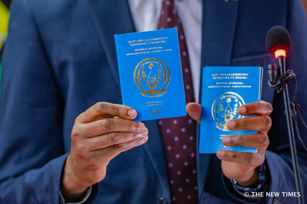 The Henley Passport Index ranked Rwanda as the 76th out of 103 countries in terms of strong passports, globally. FILE