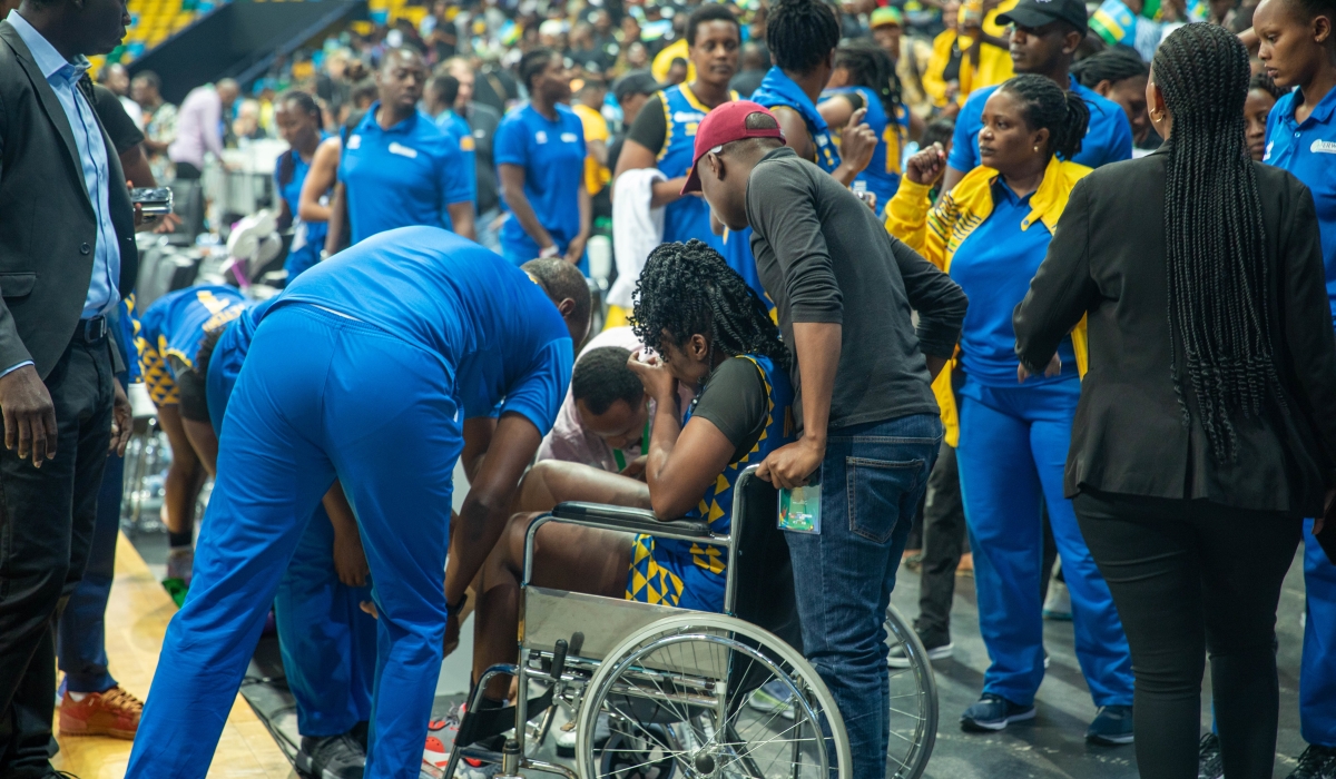 Rwanda&#039;s shooting guard Marie Laurence Imanizabayo will miss Sunday’s Group A game against Angola after suffering an injury. PHOTO BY DAN GATSINZI