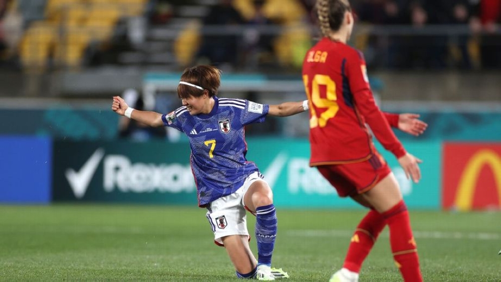 Hinata Miyazawa took her tally at the FIFA Women&#039;s World Cup to four goals on Monday as she struck twice to inspire Japan to a stunning 4-0 win over Spain that sealed top spot in Group C. AP Photo/Alysa Rubin