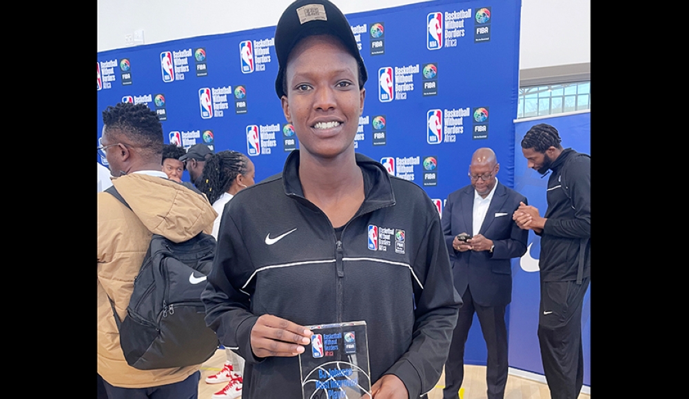 Rwandan youngster Jane Dusabe was awarded the Most Improved Player accolade, at the Basketball Without Borders (BWB) camp 2023 in Johannesburg, South Africa on Monday, July 31. Damas Nkotanyi