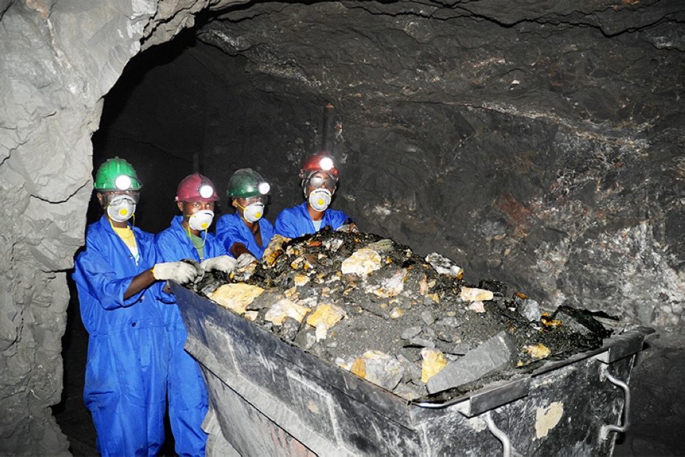 Miners during their activities at a mining site. Aterian Plc, a UK-based mining company has signed a joint venture agreement with Rio Tinto Mining and Exploration Ltd and Kinunga Mining Ltd to explore Lithium in Rwanda.