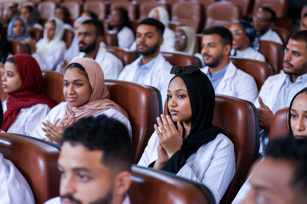 The former students at the University of Medical Sciences and Technology in  Khartoum, Sudan, are in Rwanda to continue their medical studies in the School of Medicine and Health Sciences following the ongoing conflict