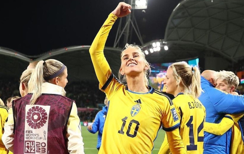 Sweden players in wild celebrations after knocking reigning champions United States out of the FIFA Women’s World Cup after penalty shootouts-FIFA