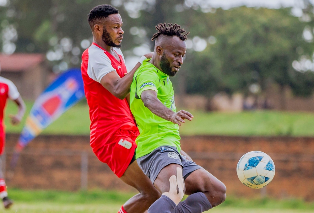 AS Kigali&#039;s striker Shaban Hussein Shabalala with the ball against Espoir FC players. Former AS Kigali striker Shabani Hussein has completed his move to Libyan side Al Taawon on a two-year deal.