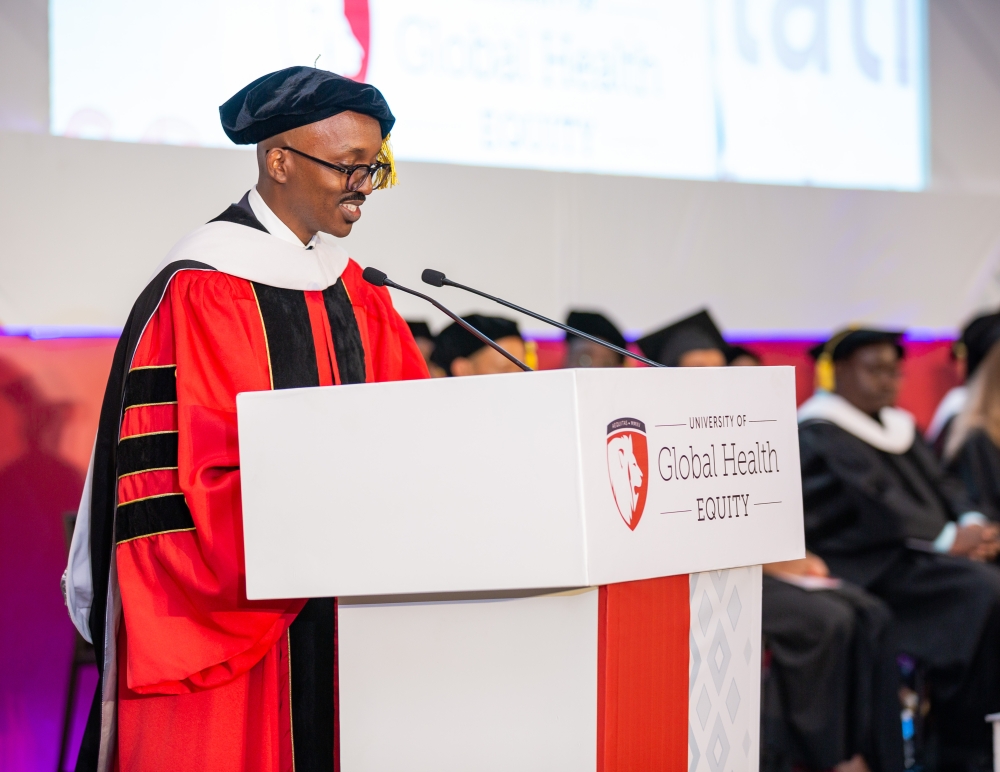 Dr. Joel M. Mubiligi, UGHE Ag-Vice Chancellor, urged the graduates to apply their skills in addressing problems that are affecting health.