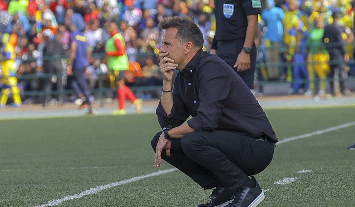Former Amavubi head Carlos Ferrer during the game against Mozambique at Huye Stadium. Ferrer left the job to coach Belarus on a one-year deal. Photo by Olivier Mugwiza