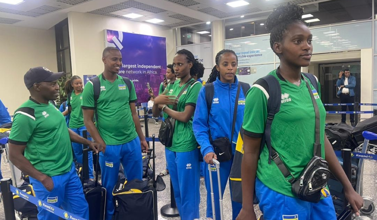 Rwanda’s women team left for Youndé, Cameroon on Thursday morning ahead of the 2023 Women’s African Volleyball Championship-courtesy 