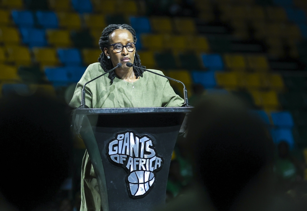 First Lady Jeannette Kagame addresses over 2000 young people as  Rwanda joined the World to mark the United Nation’s International Youth Day, on Saturday, August 12. All photos by Olivier Mugwiza
