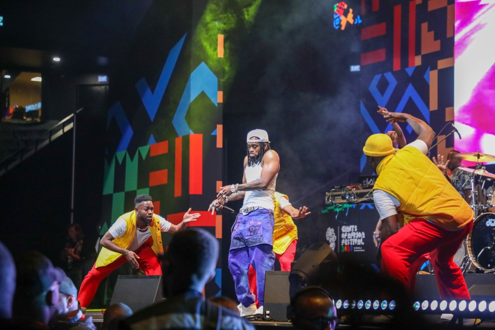 Diamond Platinumz during his performance in the opening ceremony of Giants of Africa Festival 2023 in Kigali. All photos by Dan Gatsinzi