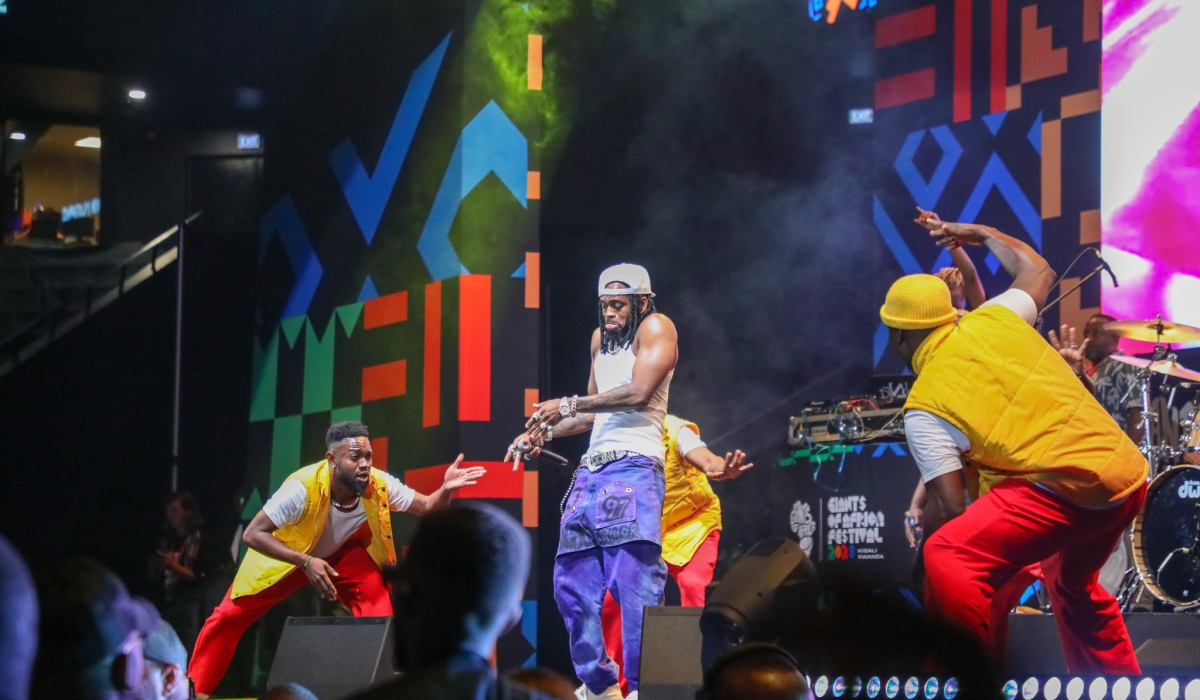 Diamond Platinumz during his performance in the opening ceremony of Giants of Africa Festival 2023 in Kigali. All photos by Dan Gatsinzi
