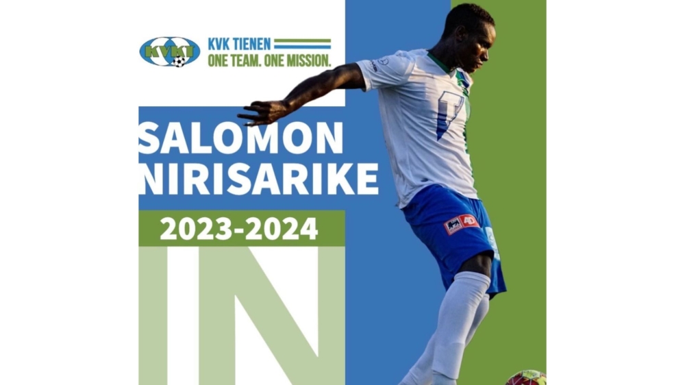 Belgian third tier club KVK Tienen have signed Rwandan defender Salomon Nirisarike on a one-year deal. Courtesy