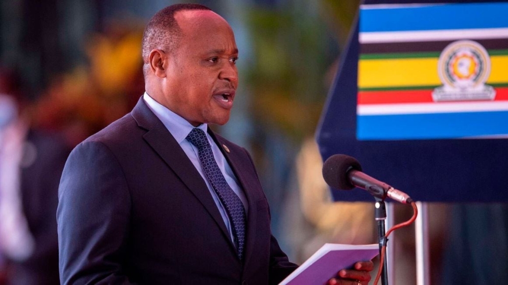 Secretary general of the East African Community, Peter Mathuki. PHOTO _ XINHUA via AFP