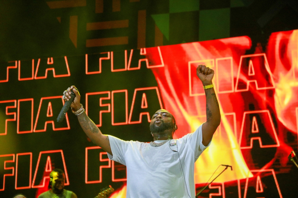 Nigerian Star Davido headlining the Giants of Africa Festival closing concert at BK Arena on Saturday. All photos by Dan Gatsinzi