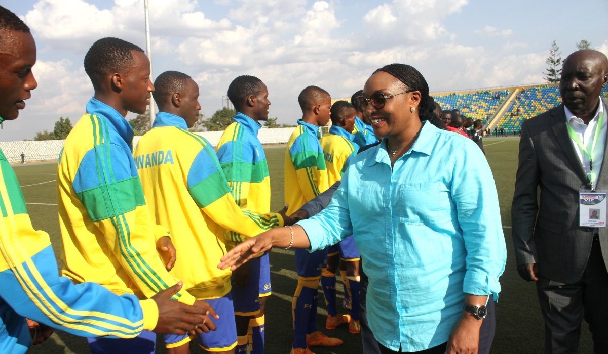 Rwandan Minister of Education Dr. Valentine Uwamariya officially opens FEASSSA Games at Huye stadium on Saturday, August 19. Courtesy