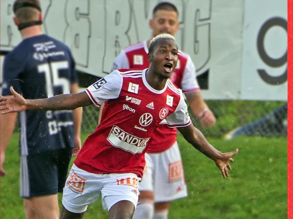Lague Byiringiro continued his fine exploits in the Swedish Ettan Norra League for leaders Sandviken IF as he found the back of the net again during the club&#039;s 3-1 win over United Nordic.
