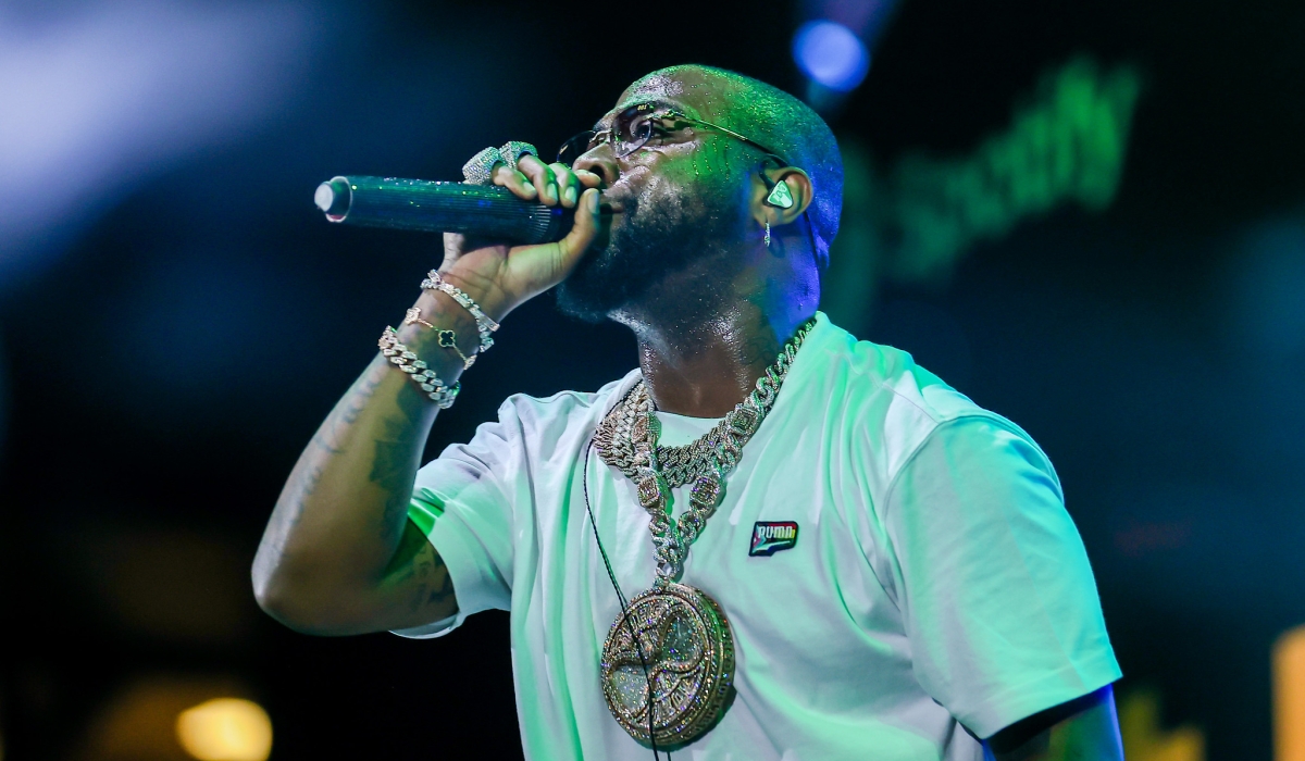 The "Unavailable" hitmaker, the Nigeria’s award-winning star, David Adedeji Adeleke OON, who is professionally known as Davido  during his performance at  the closing ceremony of Giants of Africa Festival  at BK Arena on Saturday, August 19. All photos by Olivier Mugwiza