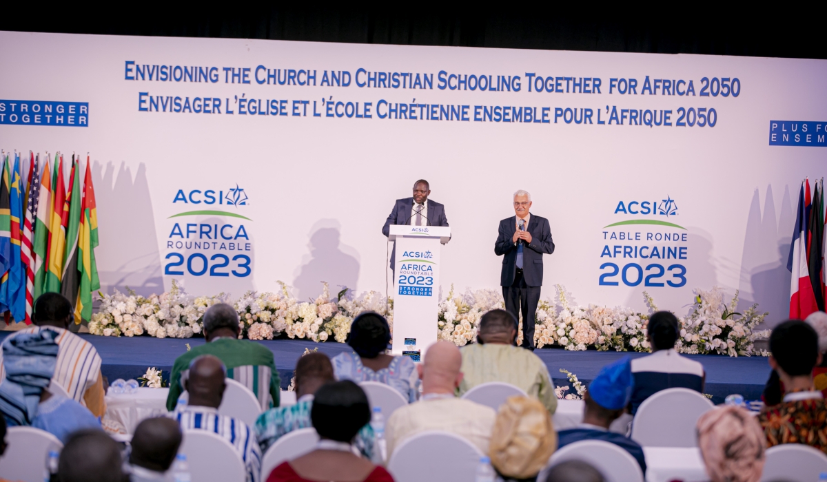 Pastor Isaiah Ndayizeye, the Senior Pastor of ADEPR, delivers remarks during the Africa Roundtable 4 (ART4) conference in Kigali on Monday, August 21. Courtesy
