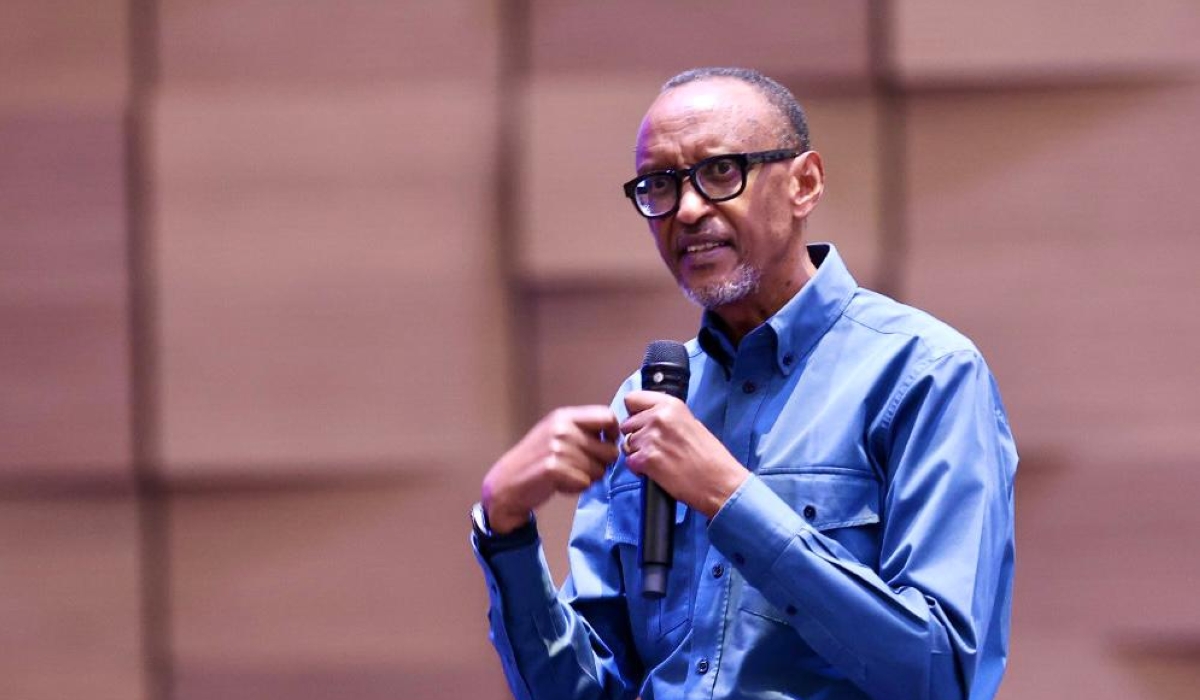 President Kagame speaks at the event earlier Wednesday. All photos by Olivier Mugwiza