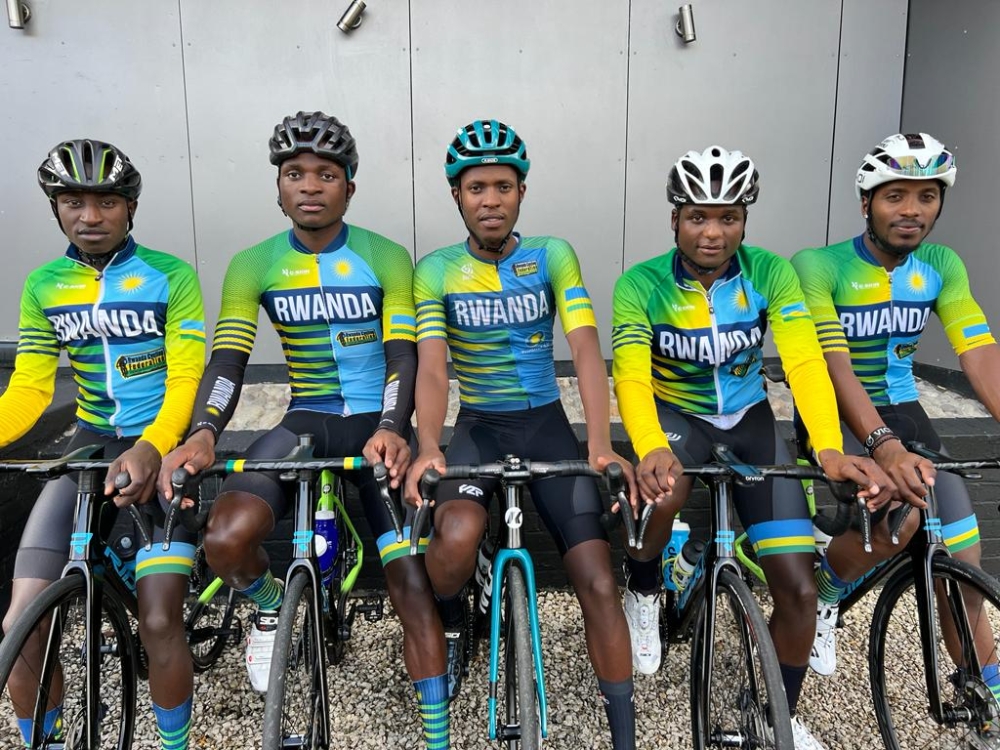 Members of Rwanda national Cycling Team who competed in UCI World Championships in Scotland. COURTESY