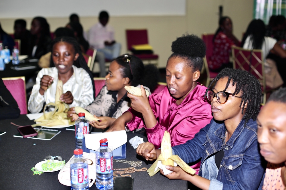 Participants shared traditional Rwandan food to celebrate national harvest in thanksgiving