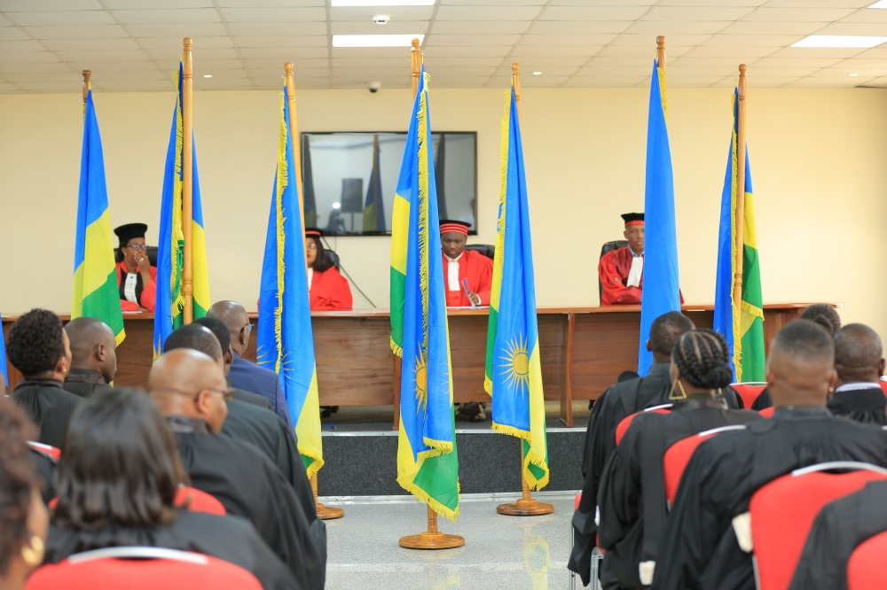 Lawyers in Rwanda Bar Association during a swearing-in ceremony in 2023. Kenya is embarking on a legislative process to allow Rwandan and Burundian advocates to practice on its territory. Courtesy 