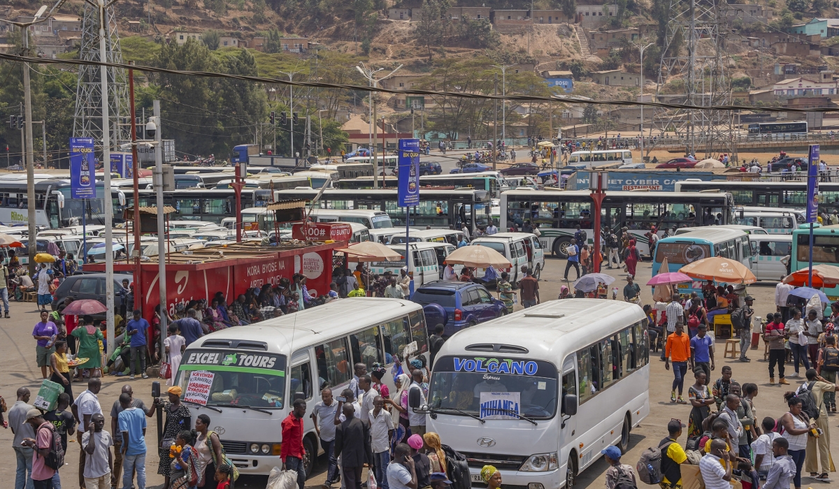A view of Nyabugogo taxi park in Nyarugenge. Shortage of public buses in Rwanda has been a persistent problem that has resulted in a range of issues for travellers. PHOTO BY EMMANUEL DUSHIMIMANA