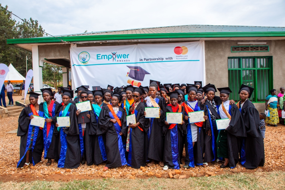 100 young women graduated from phase one of Empower Rwanda&#039;s &#039;Dignified Work for Teen Mothers Project&#039; , in Kabarore, Gatsibo district on August 25. Courtesy photos.