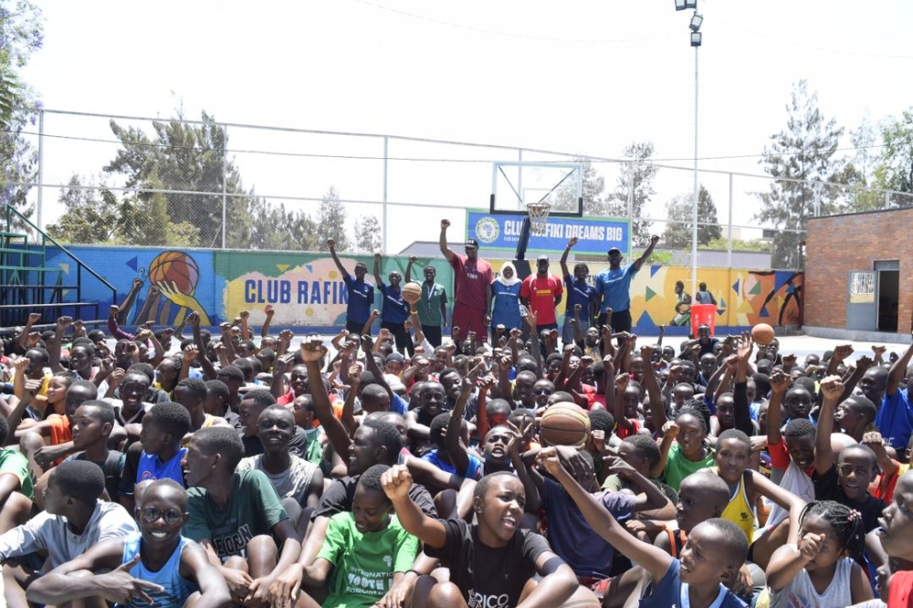 Jean Jacques Wilson Nshobozwabyosenumukiza on Monday, August 28, donated various sports equipment to young players as part of helping them to fulfil their career ambitions. Courtesy