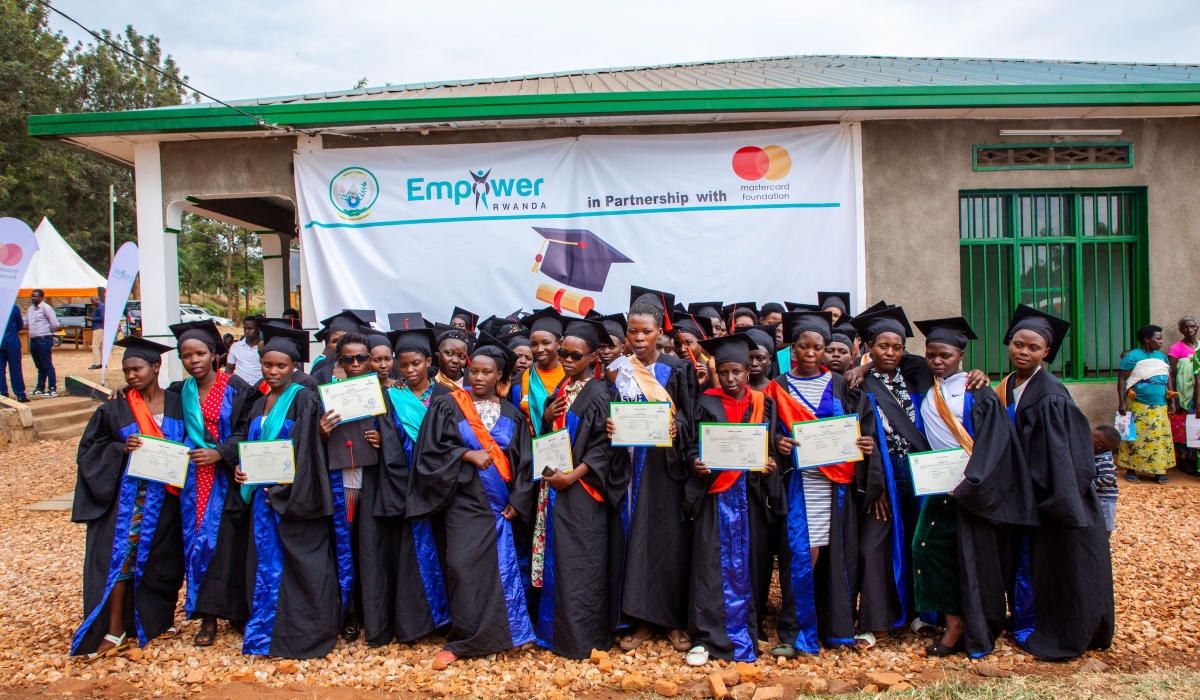 100 young women graduated from phase one of Empower Rwanda&#039;s &#039;Dignified Work for Teen Mothers Project&#039; , in Kabarore, Gatsibo district on August 25. Courtesy photos.