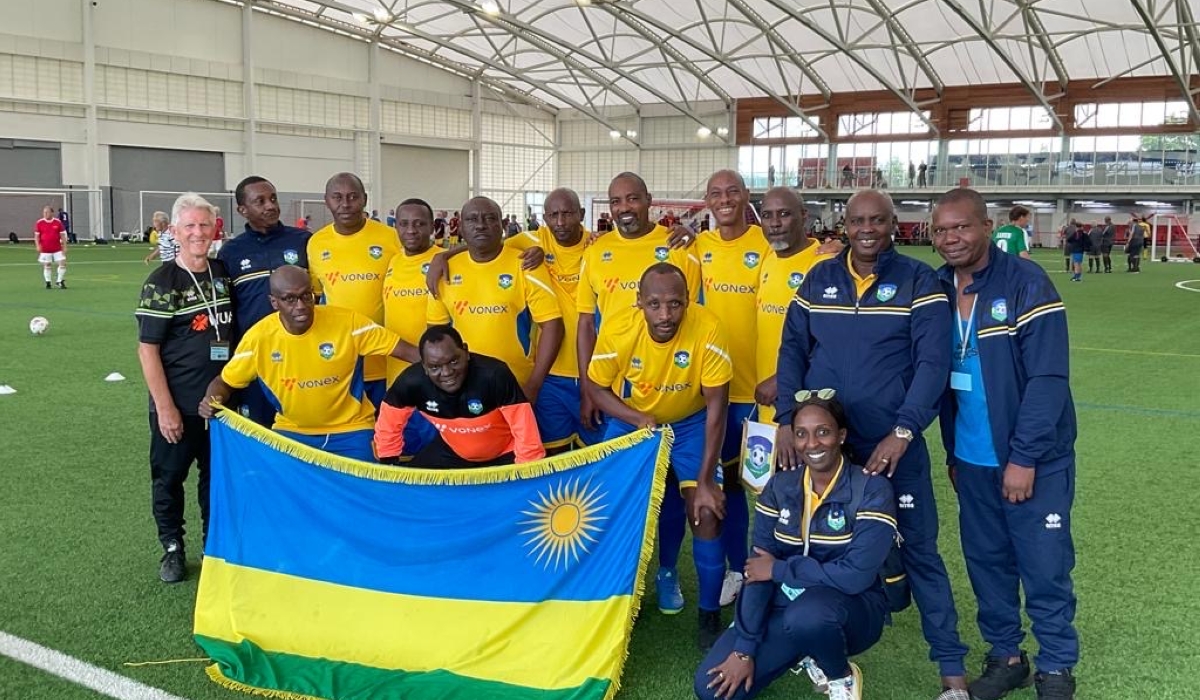 Rwanda Walking Football national team finished in the ninth place out of 16 teams  during  the 2023 World Nations Cupat St George’s Park, United Kingdom. Courtesy