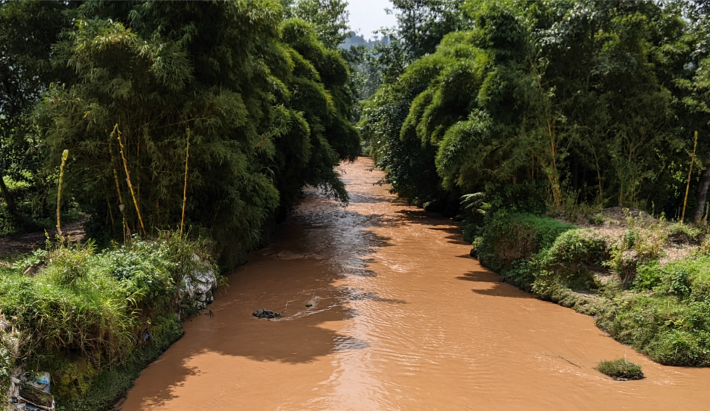 A section of Sebeya River in Kanama Sector, Rubavu District.