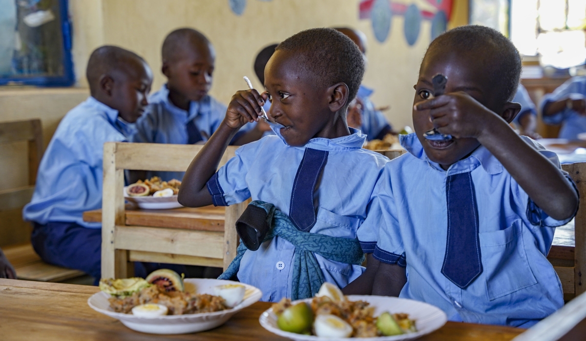 Children who are beneficiaries of Gikuriro Kuri Bose-Inclusive Nutrition and Early Childhood Development (INECD) programme  in Burera District. PHOTOS BY EMMANUEL DUSHIMIMANA