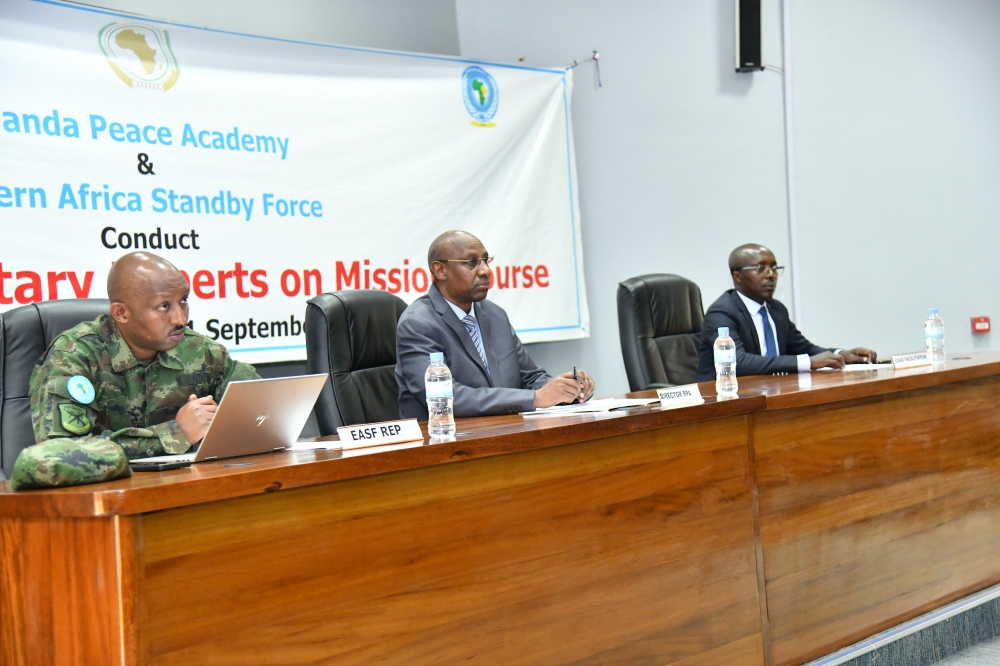 The closing ceremony was attended by the representatives of the EASF Planning Element and a team of facilitators from the Rwanda Defence Force (RDF).