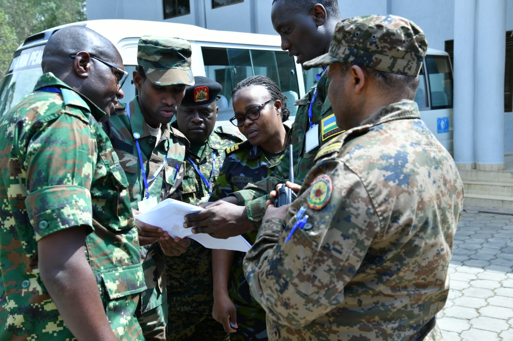 Some of the 24 military personnel  who completed the  Course at the Rwanda Peace Academy from 14 August to 1 September. The three-week course which kicked off on August 14aimed to prepare and equip military officers with the relevant knowledge and skills. Courtesy