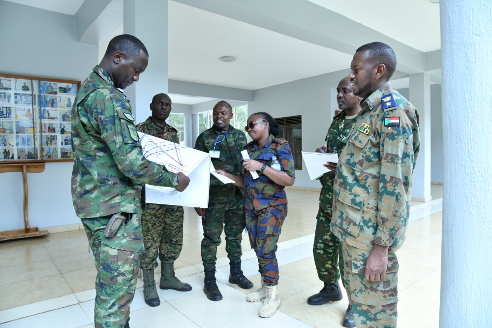 Some of the 24 military personnel  who completed the  Course at the Rwanda Peace Academy from 14 August to 1 September