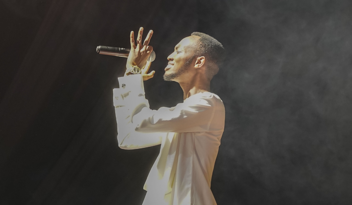The show&#039;s headliner Emmy Vox sang his heart out. Photos Emmanuel Dushimimana