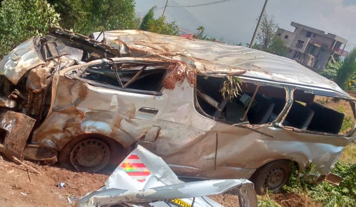 A scene of an accident that kills six people in Nyarugenge district of Kigali sector, on Saturday September 2. Courtesy