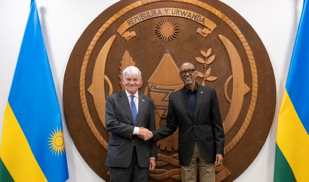 President Kagame meets with Andrew Mitchell, UK Minister of State for Development on September 2. PHOTO BY VILLAGE URUGWIRO
