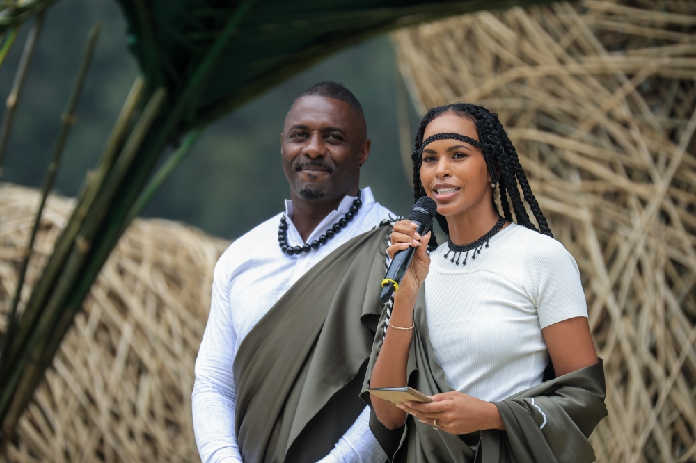 Several global stars including actor Idris Elba and his wife, UN goodwill ambassador Sabrina Dhowre Elba were in Rwanda  to name baby gorillas. Photo by Olivier Mugwiza