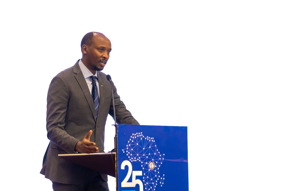 Minister of Health Dr Sabin Nsanzimana delivers remarks at the opening of the 25th Annual Conference of the Association of Medical Councils of Africa in Kigali on Monday, September 4. Courtesy