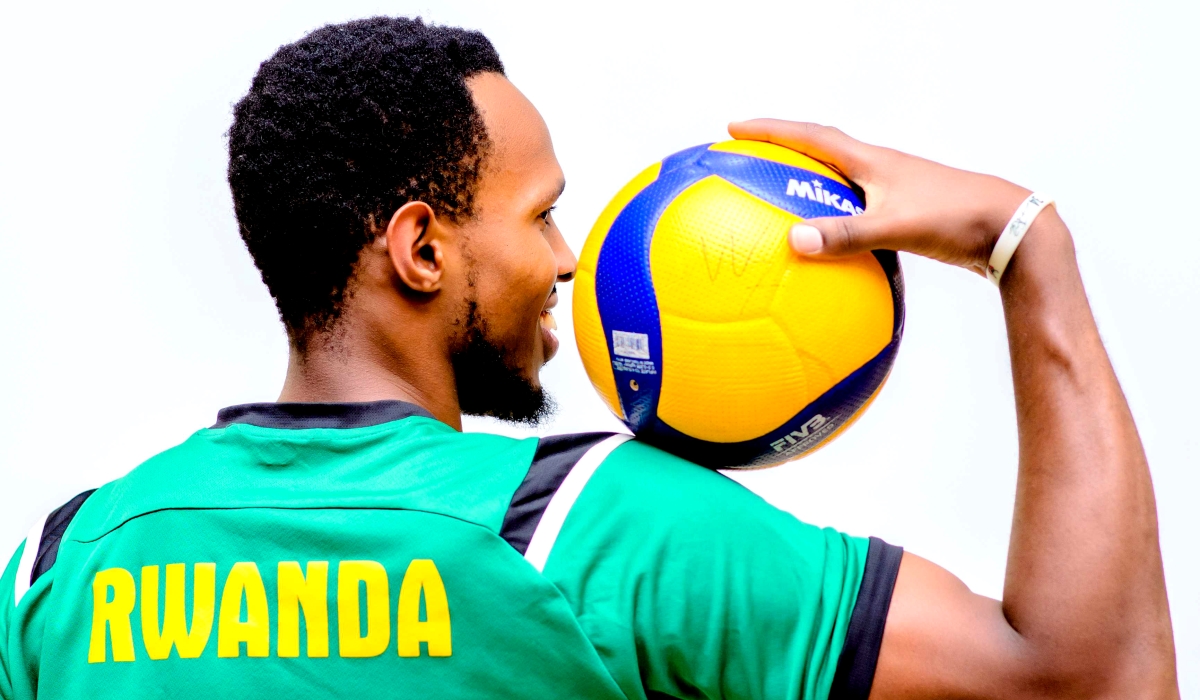 Right attacker Wycliff Dusenge will captain Rwanda at the African men’s Volleyball Championship which is underway in Cairo, Egypt-Courtney photo 