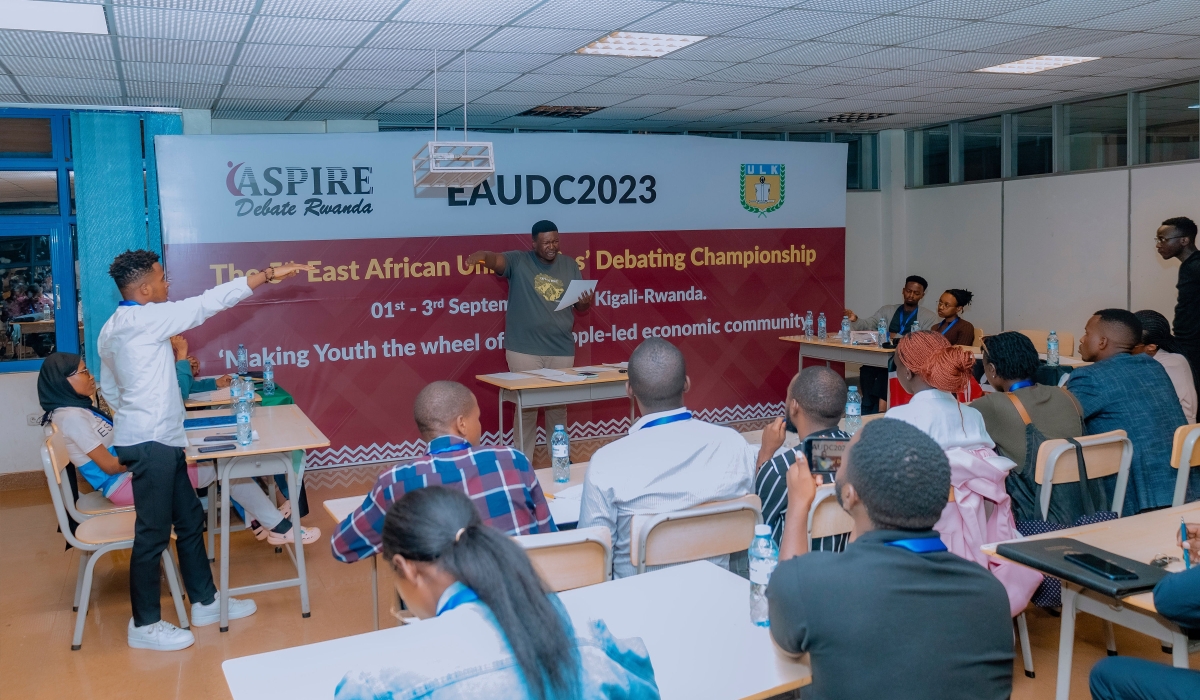 Students from different universities during the debating session. The competition attracted up to 17 universities from four East African countries.