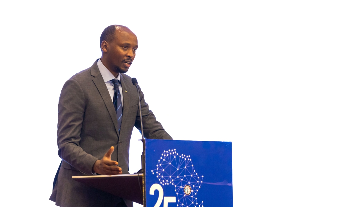 Minister of Health Dr Sabin Nsanzimana delivers remarks at the opening of the 25th Annual Conference of the Association of Medical Councils of Africa in Kigali on Monday, September 4. Courtesy